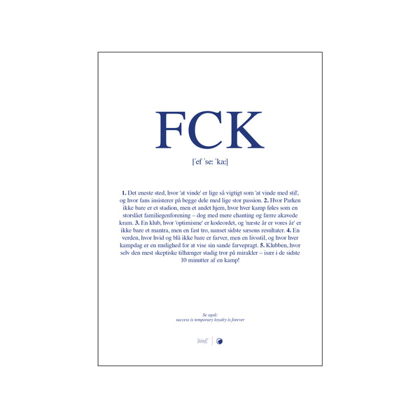 FCK - Definition — Art print by Dialægt from Poster & Frame