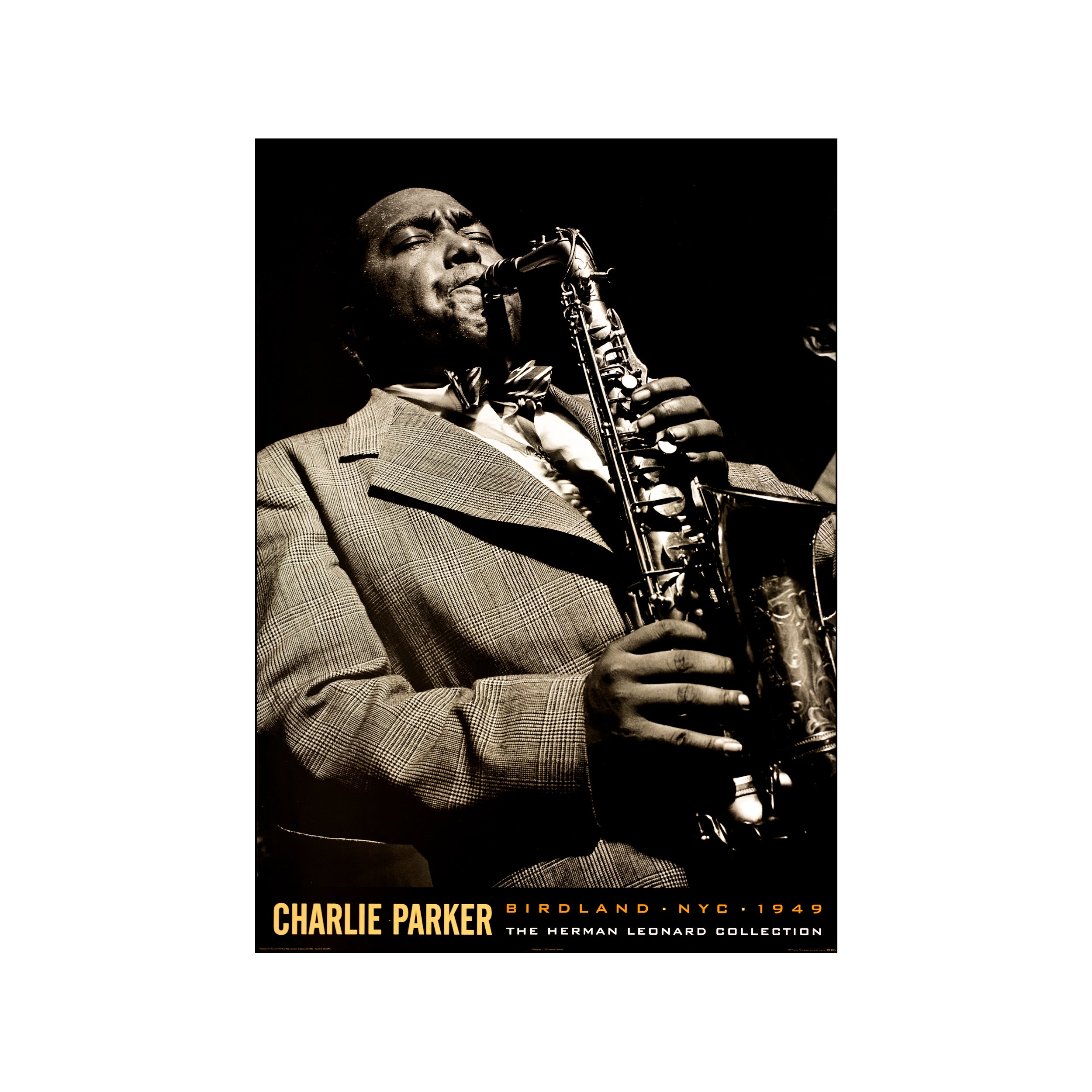 Charlie Parker Poster yardbird giant size shops 40x60 wall vintage HTF rare OOP vinta