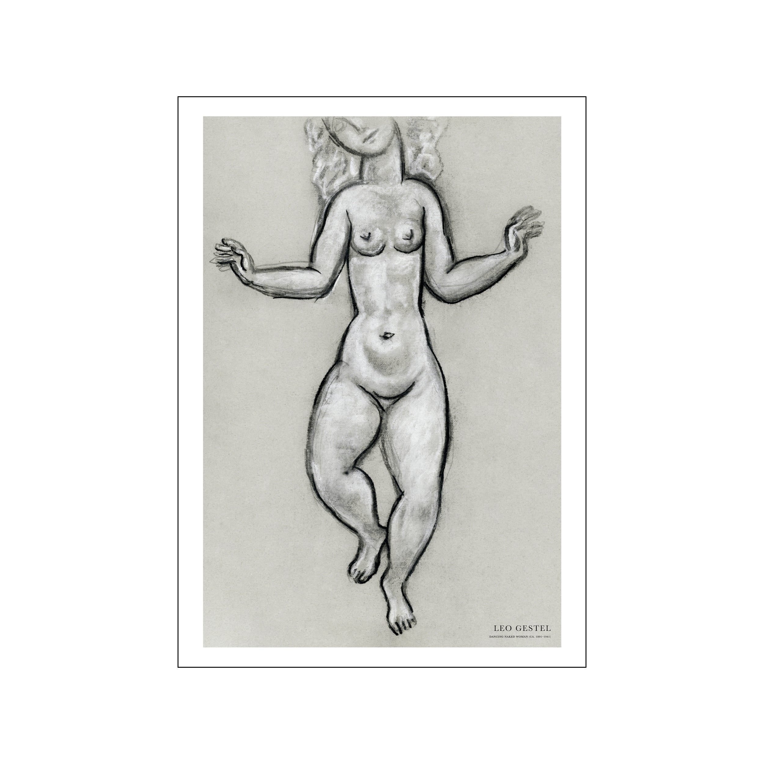 Naked model, A4 Hand drawn woman nude sketch, beautiful naked woman on sale