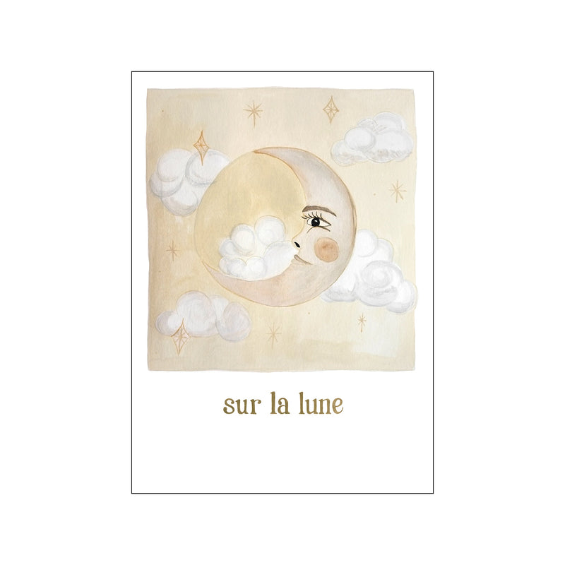 Sur la lune — Art print by Tiny Goods from Poster & Frame
