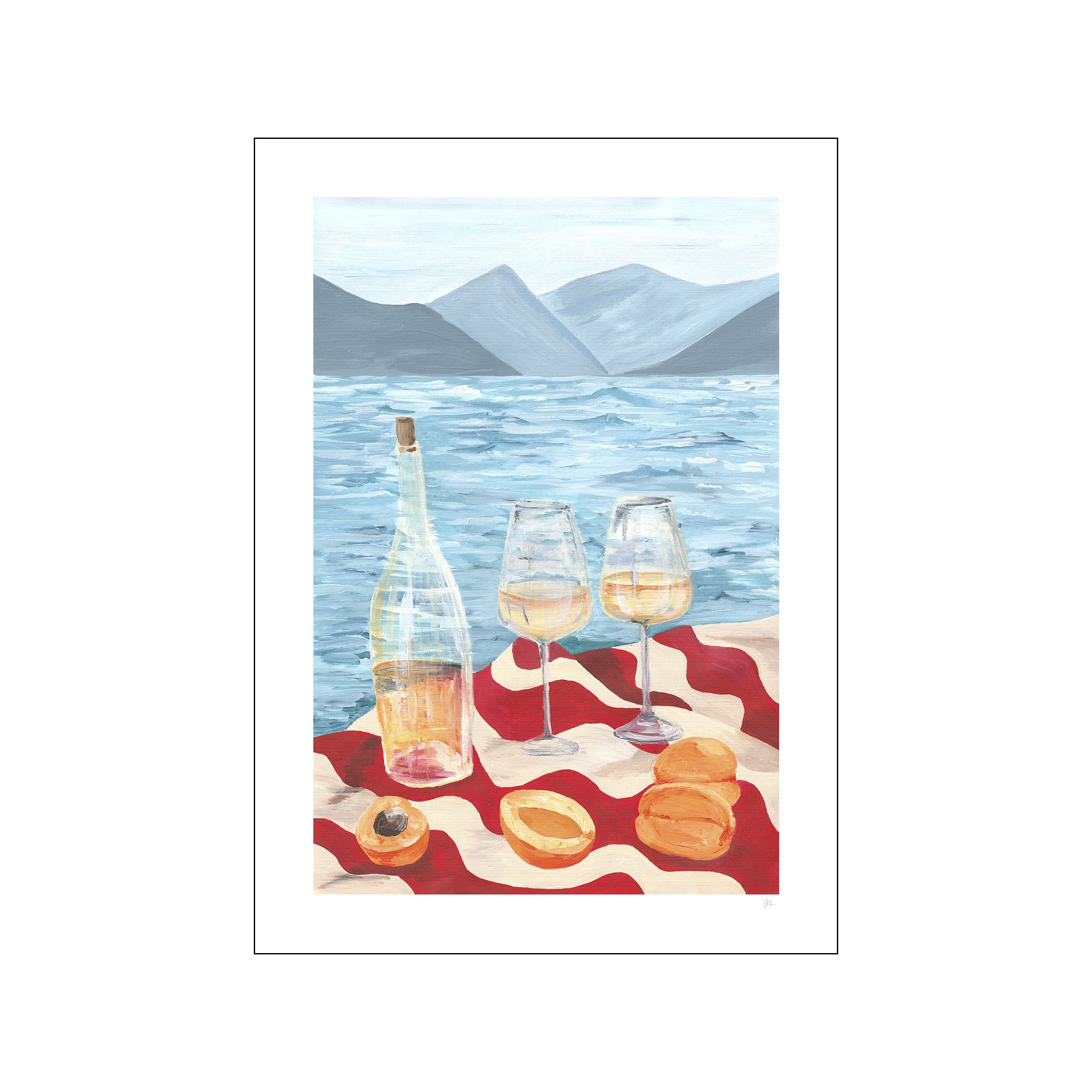 Wine by the Sea – Poster & Frame Art Group