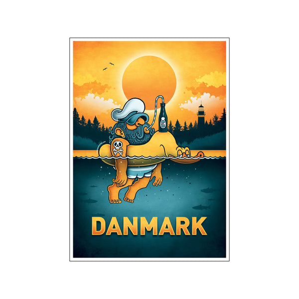 Danmark Badeand — Art print by Copenhagen Poster from Poster & Frame