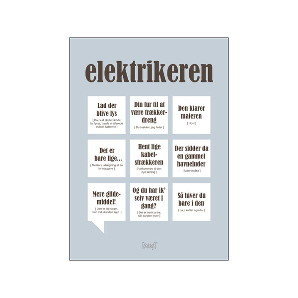 Elektrikeren — Grå — Art print by Dialægt from Poster & Frame