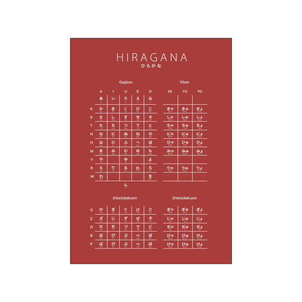 Hiragana Red — Art print by Mette Iversen from Poster & Frame