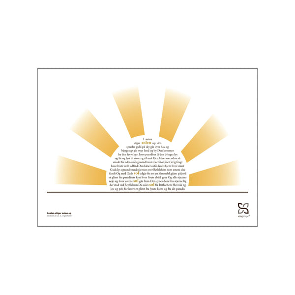I østen stiger solen op — Art print by Songshape from Poster & Frame