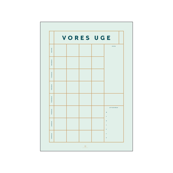 Kragh Vores Uge - Green, 4 column — Art print by Poster Family from Poster & Frame