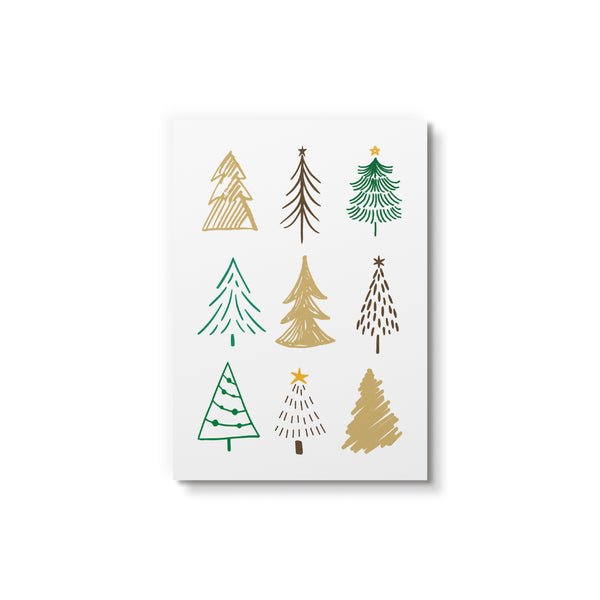 Christmas Trees Art Card B2C Poster & Frame