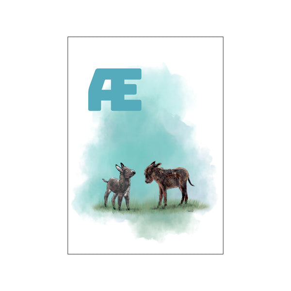 Æ Blue Æsel — Art print by Tinasting from Poster & Frame