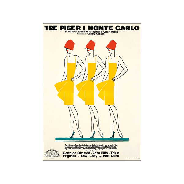 Tre Piger I Monte Carlo — Art print by Dansk Plakatkunst from Poster & Frame