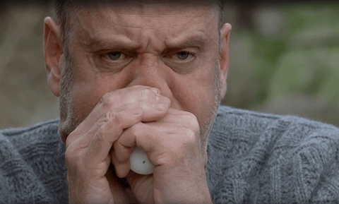 Blinkende lygter scenen hvor der pustes æg