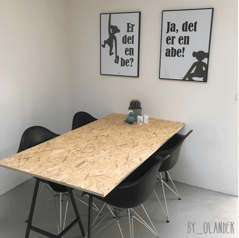 Indretnings billede med 2 citat plakater