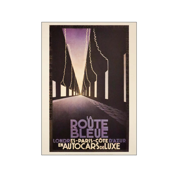 Original French Travel poster 1998 - La route Bleue — Art print by A. M. Cassandre from Poster & Frame