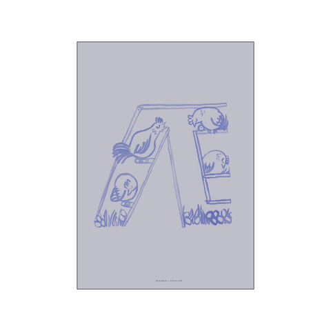 Æ - Skyblue — Art print by Frohline - Kids from Poster & Frame