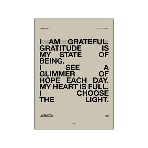 I am grateful — Art print by A Love Story from Poster & Frame