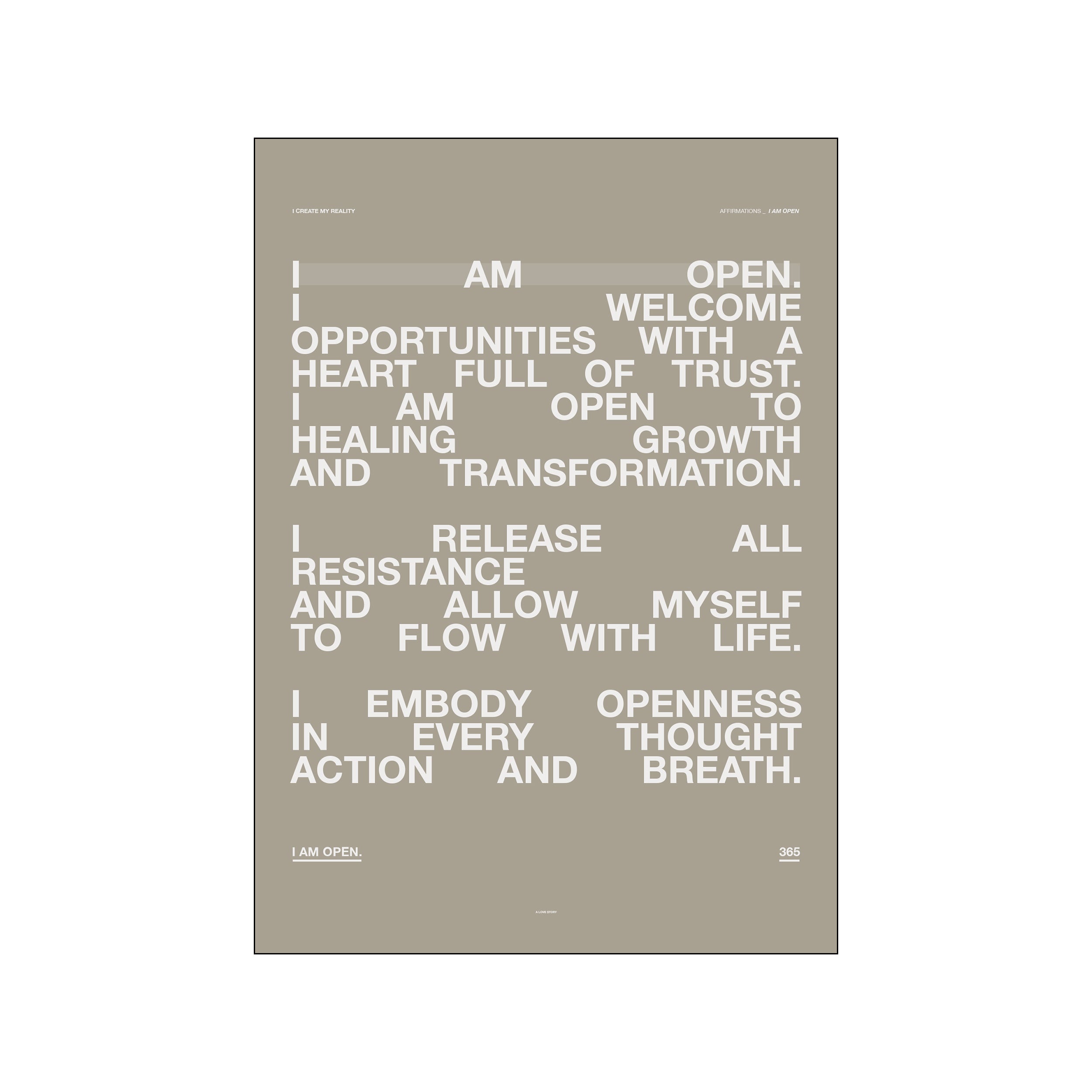 I am open – Poster & Frame Art Group