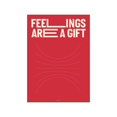 Feelings are a gift - red — Art print by AM Copenhagen x The Bak Family from Poster & Frame