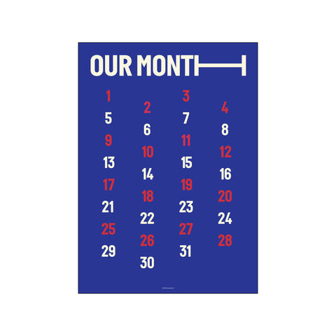 Our Month - Blue — Art print by AM Copenhagen x The Bak Family from Poster & Frame