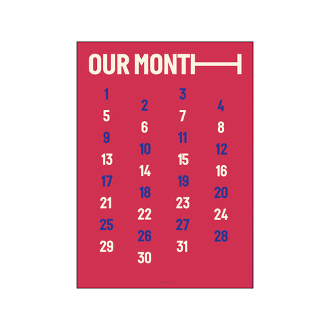 Our Month - Red — Art print by AM Copenhagen x The Bak Family from Poster & Frame