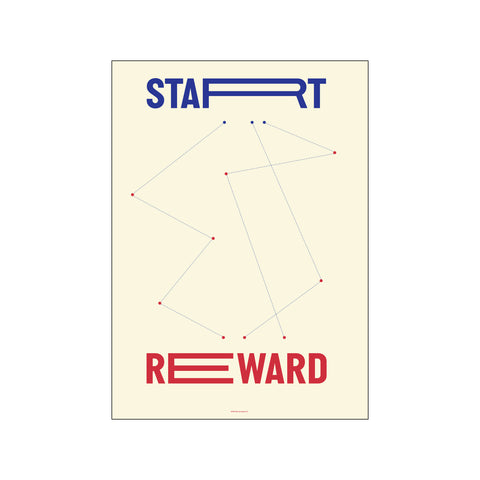 Start Reward - White — Art print by AM Copenhagen x The Bak Family from Poster & Frame