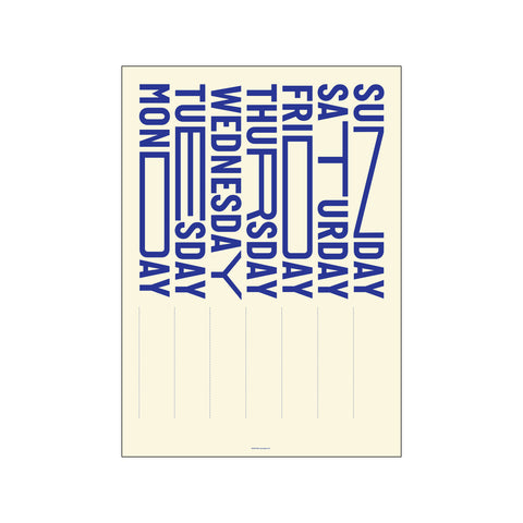The Week - Blue — Art print by AM Copenhagen x The Bak Family from Poster & Frame