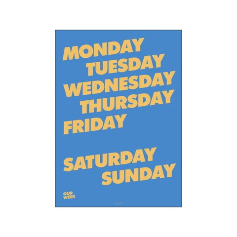The Week — Art print by AM Copenhagen x The Bjerg Family from Poster & Frame