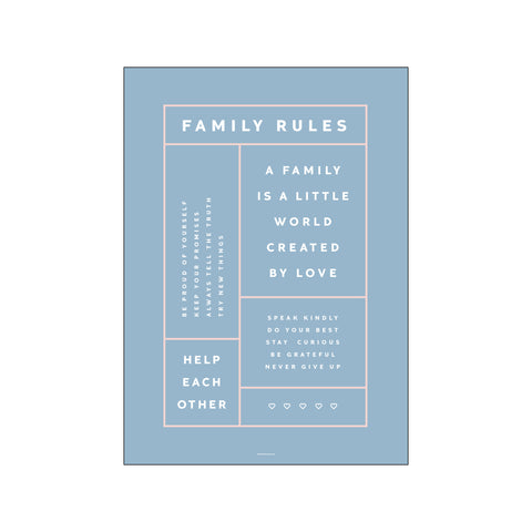 Family Rules #1 — Art print by AM Copenhagen x The Kragh Family from Poster & Frame