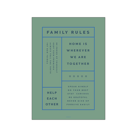 Family Rules #2 — Art print by AM Copenhagen x The Kragh Family from Poster & Frame
