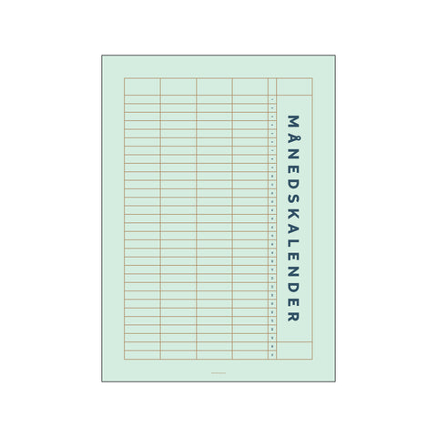 Månedskalender 4 personer #1 — Art print by AM Copenhagen x The Kragh Family from Poster & Frame