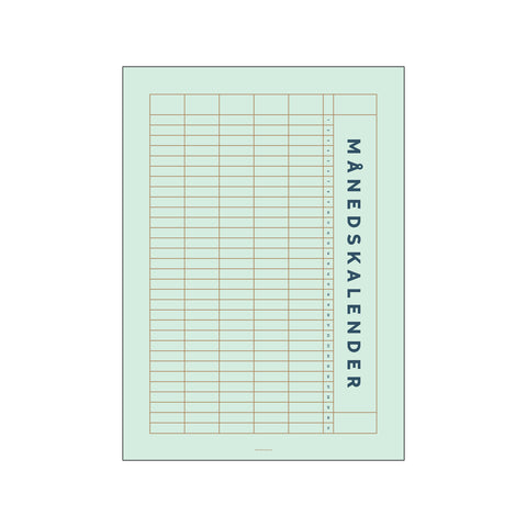 Månedskalender 5 personer #2 — Art print by AM Copenhagen x The Kragh Family from Poster & Frame