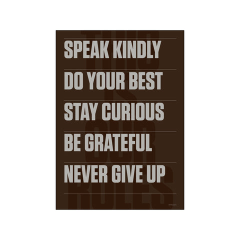 Speak Kindly — Art print by AM Copenhagen x The Schmidt Family from Poster & Frame