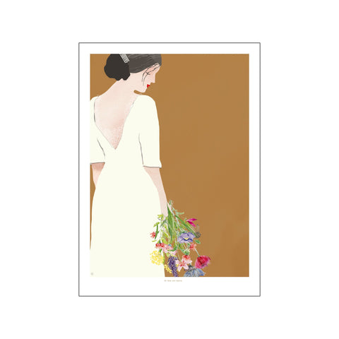 Af hele mit hjerte - Okker — Art print by Lydia Wienberg from Poster & Frame