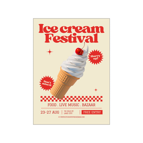 Ice Cream Festival — Art print by Affordable Art Prints x Julia Ramiro from Poster & Frame