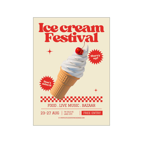 Ice Cream Festival — Art print by Affordable Art Prints x Julia Ramiro from Poster & Frame