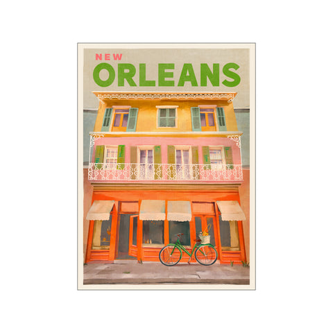 New Orleans Louisiana Vintage Travel Poster — Art print by Affordable Art Prints x The Whiskey Ginger from Poster & Frame