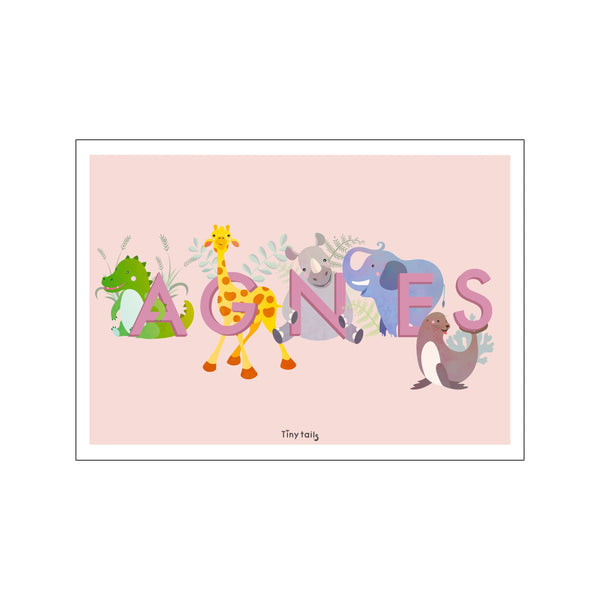 Agnes - lyserød — Art print by Tiny Tails from Poster & Frame