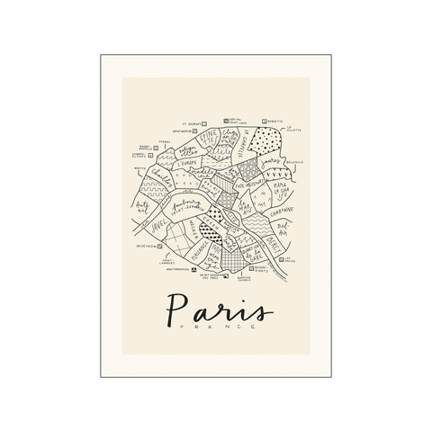 Aleisha - Neighborhood Map - Paris — Art print by PSTR Studio from Poster & Frame