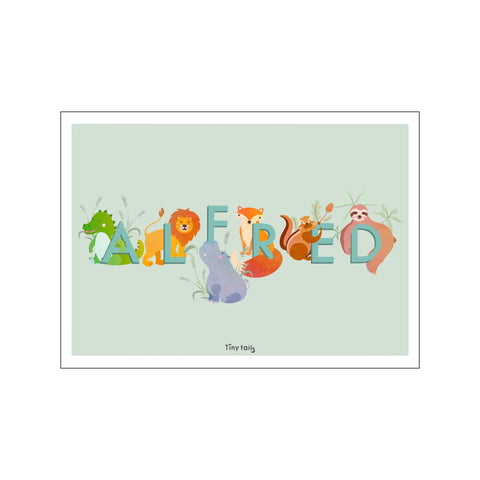 Alfred - grøn — Art print by Tiny Tails from Poster & Frame