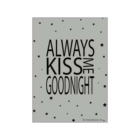 Always kiss me goodnight - dreng — Art print by MitDejligeHjem from Poster & Frame