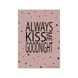 Always kiss me goodnight - pige — Art print by MitDejligeHjem from Poster & Frame