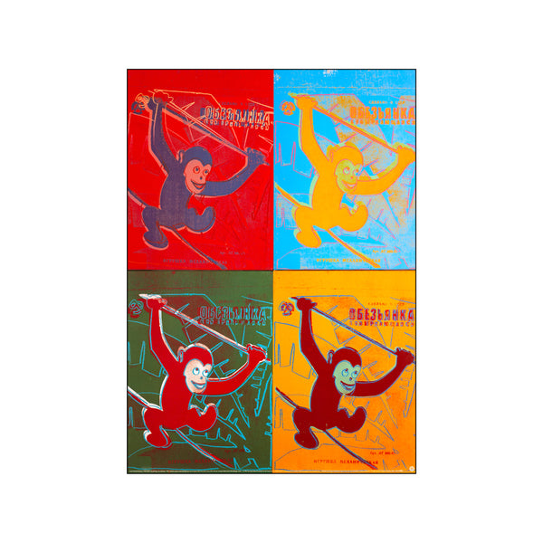 Four Monkys - Toy Painting — Art print by Andy Warhol from Poster & Frame