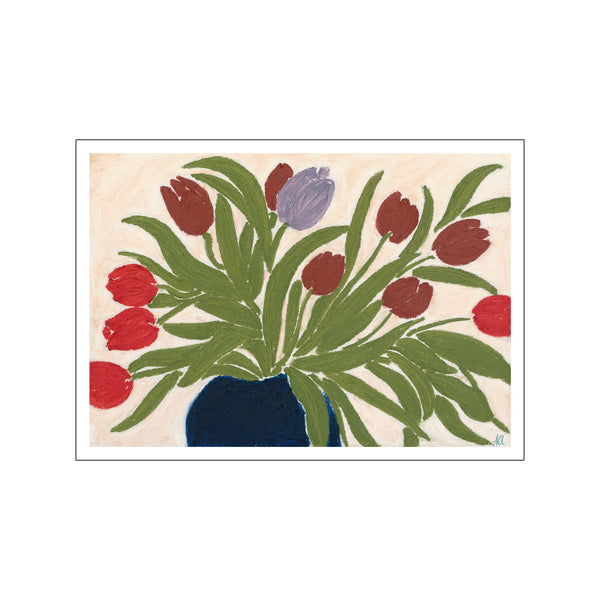 Tulips in a Blue Vase — Art print by TPC x Anine Cecilie Iversen from Poster & Frame