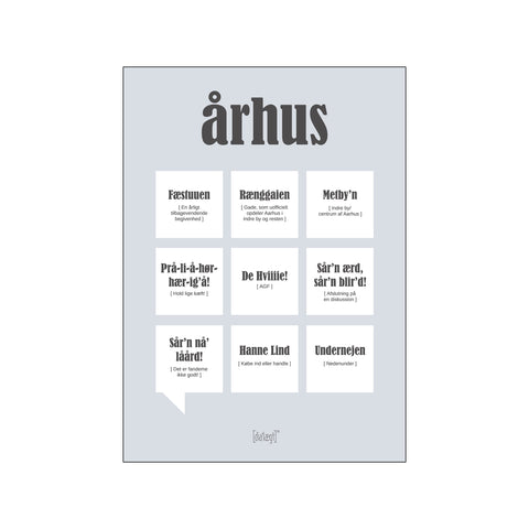 Århus — Grå — Art print by Dialægt from Poster & Frame