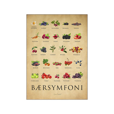 Bærsymfoni, papir — Art print by Simon Holst from Poster & Frame