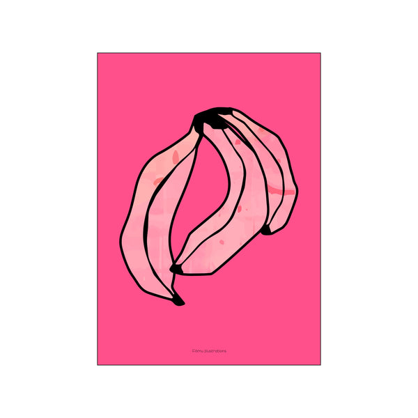 Bananas, pink — Art print by Fōmu illustrations from Poster & Frame
