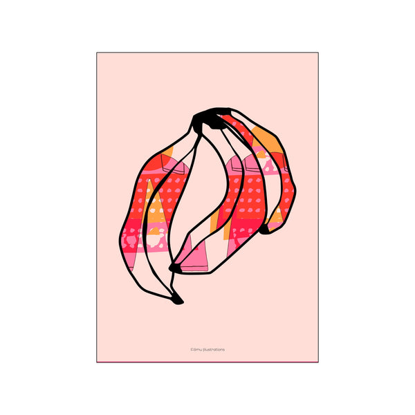 Bananas, red — Art print by Fōmu illustrations from Poster & Frame