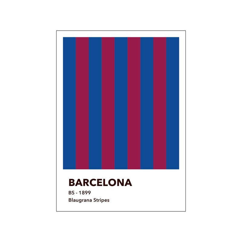 Barcelona Blaugrana Stripes — Art print by Olé Olé from Poster & Frame