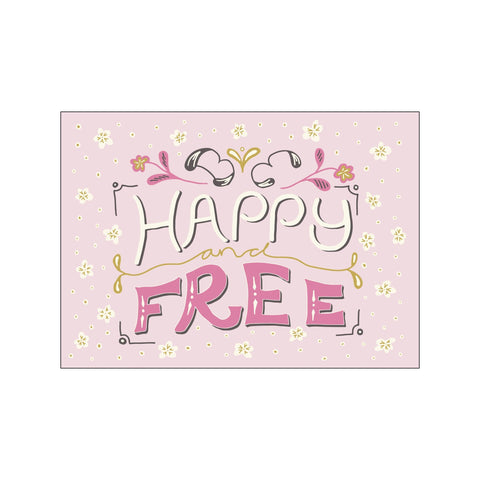 Be happy and free — Art print by ByAnnika from Poster & Frame