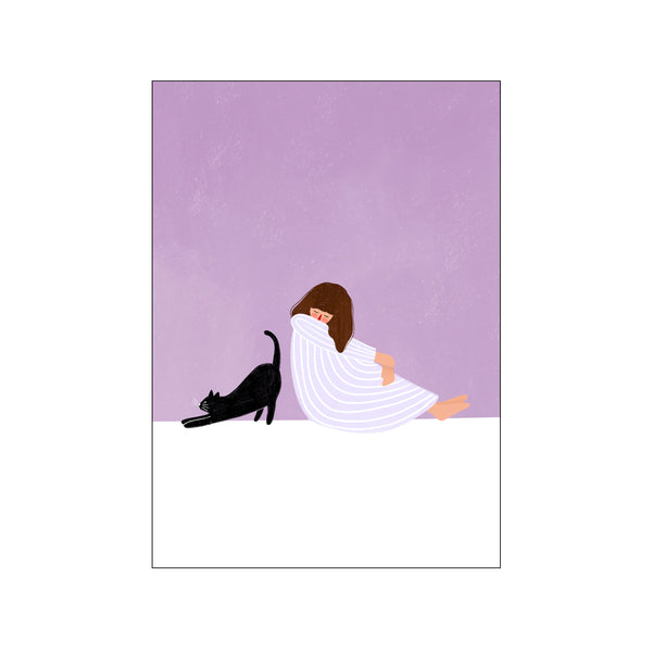Girl and Cat — Art print by Bea Muller from Poster & Frame