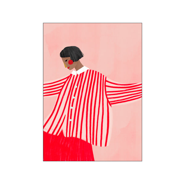The Woman With the Red Stripes — Art print by Bea Muller from Poster & Frame