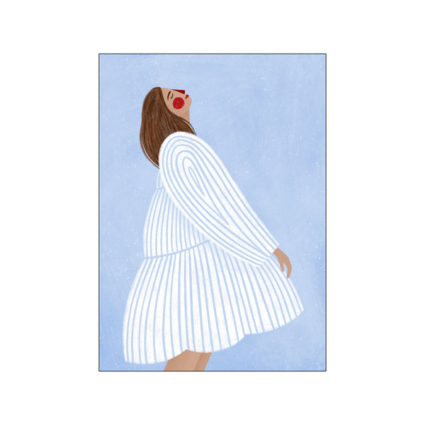 The Woman with the Blue Stripes — Art print by Bea Muller from Poster & Frame